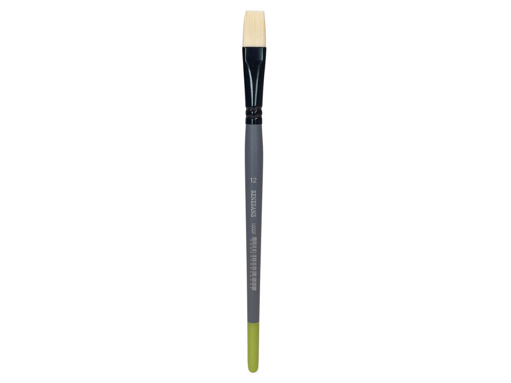 Flat synthetic bristle 1005F series brush - Renesans - no. 12