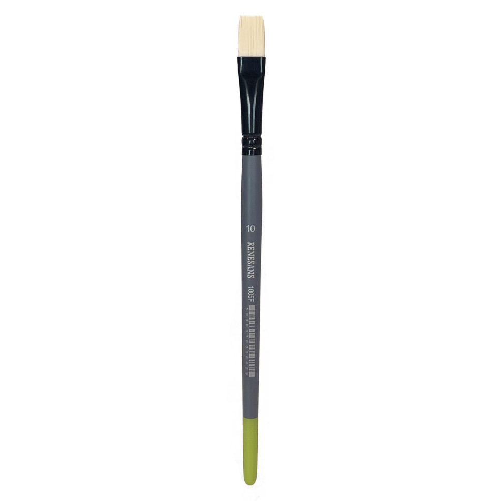Flat synthetic bristle 1005F series brush - Renesans - no. 10