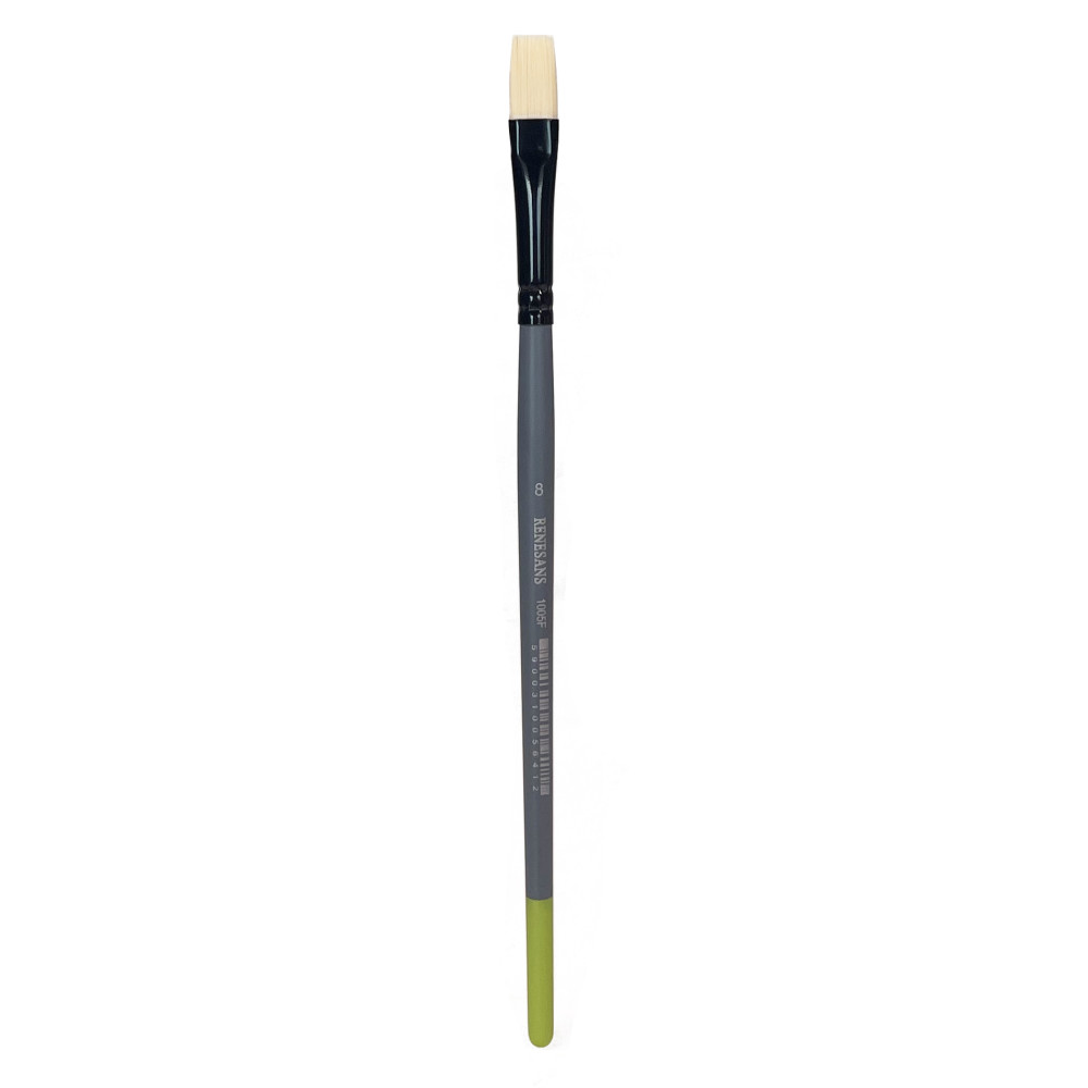 Flat synthetic bristle 1005F series brush - Renesans - no. 8