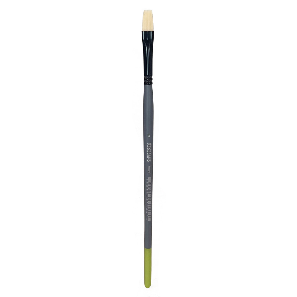 Flat synthetic bristle 1005F series brush - Renesans - no. 6