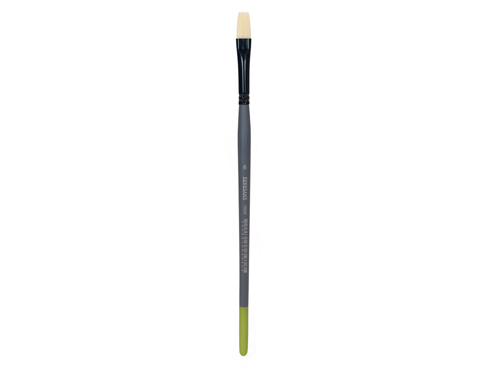 Flat synthetic bristle 1005F series brush - Renesans - no. 6