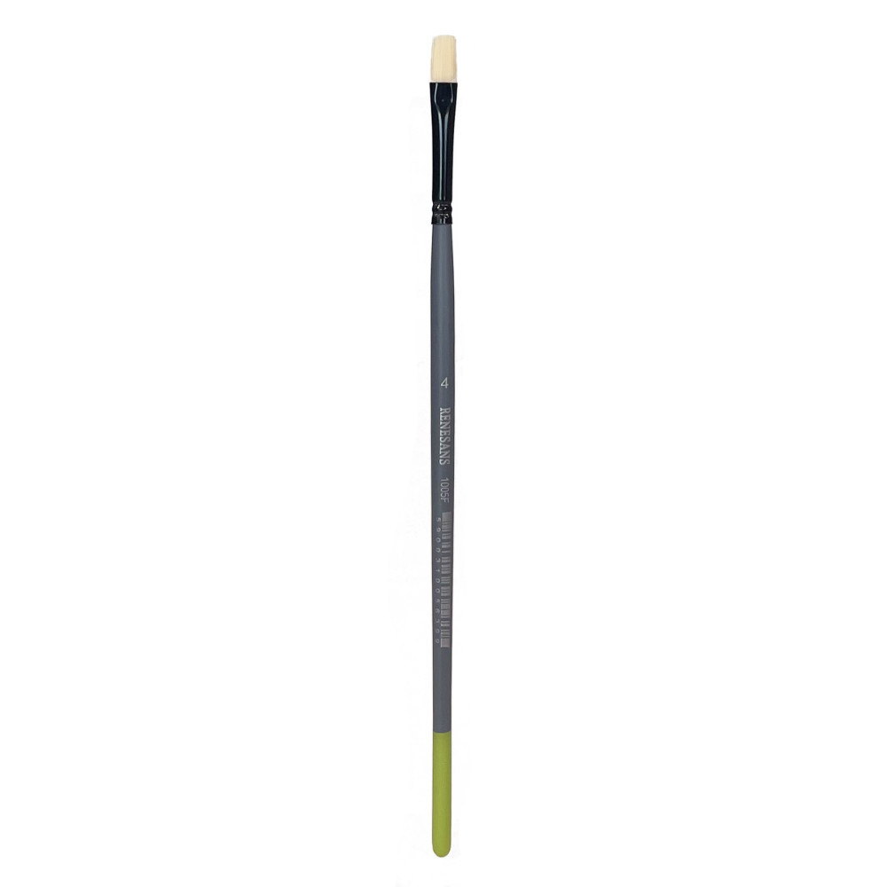Flat synthetic bristle 1005F series brush - Renesans - no. 4