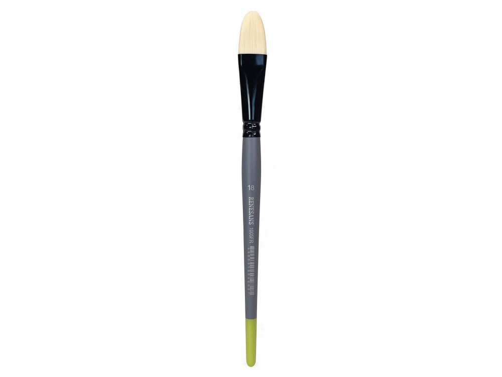 Filbert synthetic bristle 1005FR series brush - Renesans - no. 18