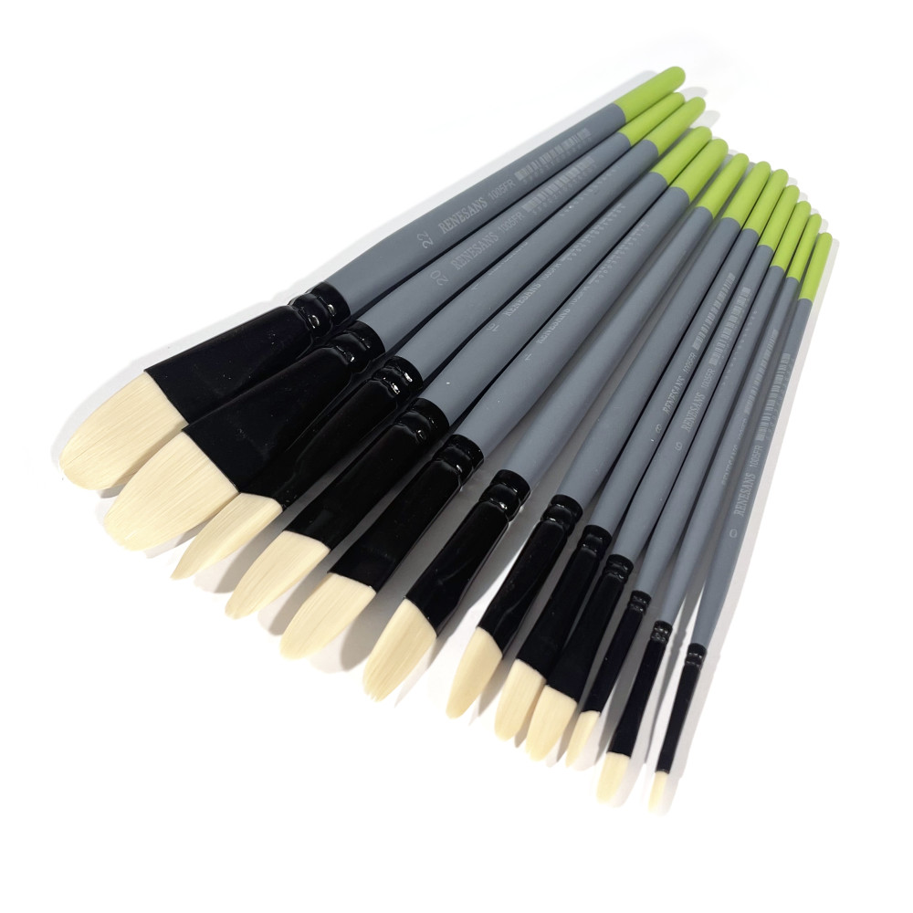 Filbert synthetic bristle 1005FR series brush - Renesans - no. 18