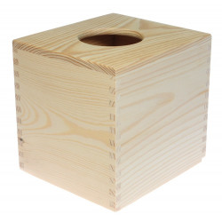 Chustecznik drewniany, wysoki - 14 x 13,5 x 14,5 cm