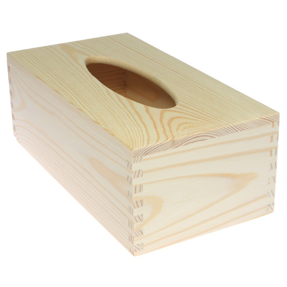 Chustecznik drewniany, prostokątny - 25,5 x 14 x 9 cm