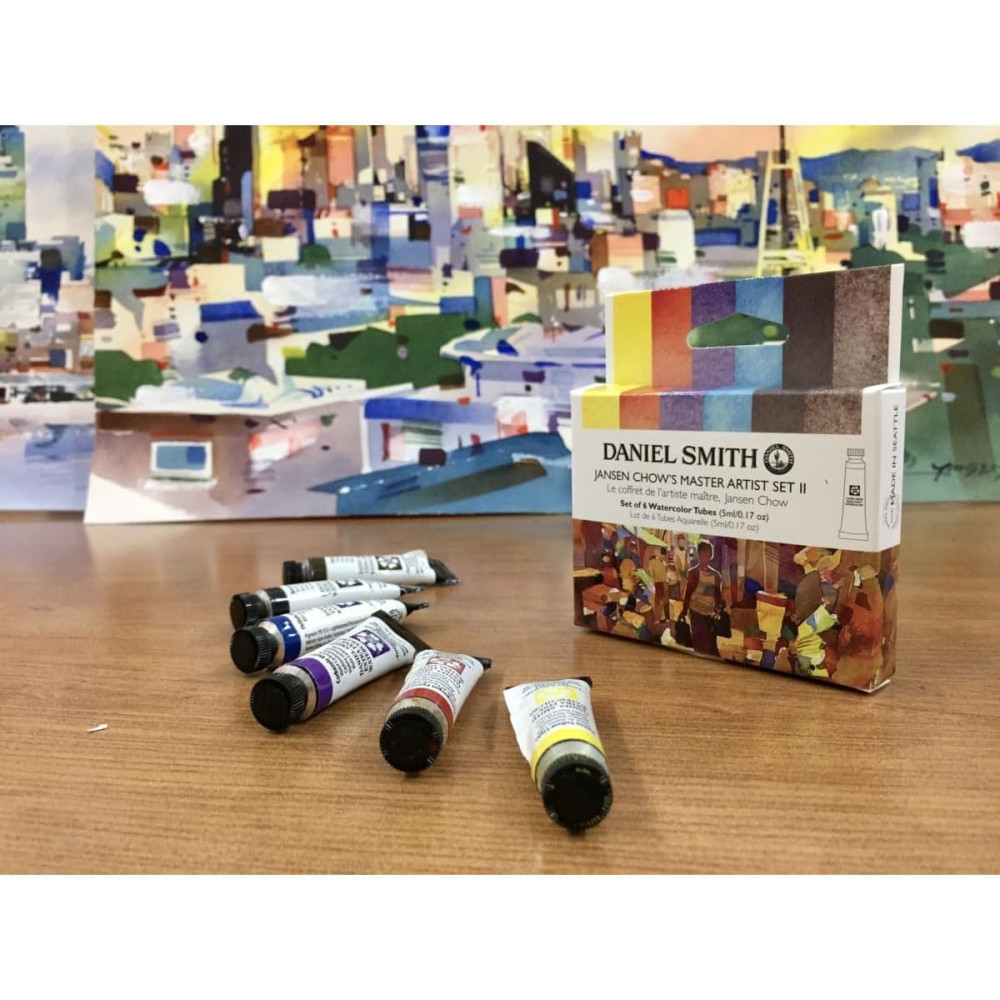 Set of Extra Fine Jansen Chow's Master Artist 2 Watercolor paints - Daniel Smith - 6 x 5 ml