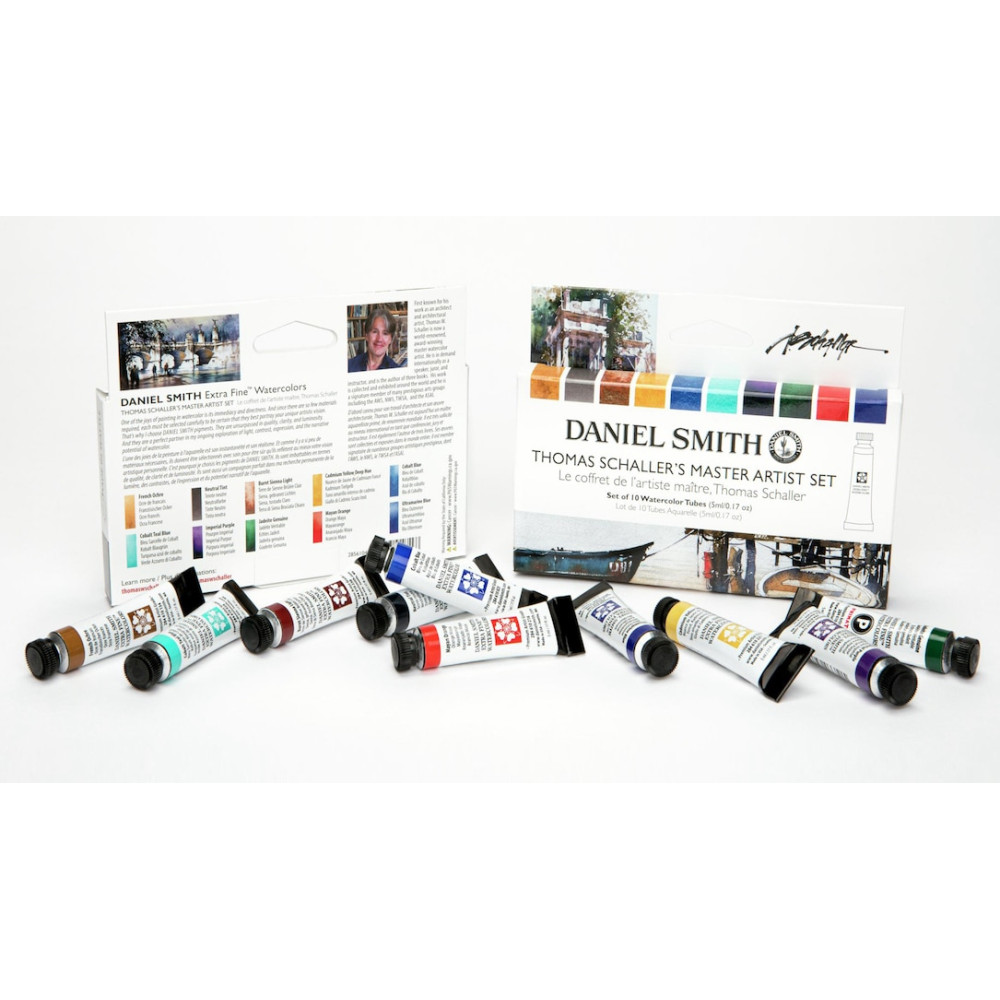 Set of Extra Fine Thomas Schaller's Master Artist Watercolor paints - Daniel Smith - 10 x 5 ml