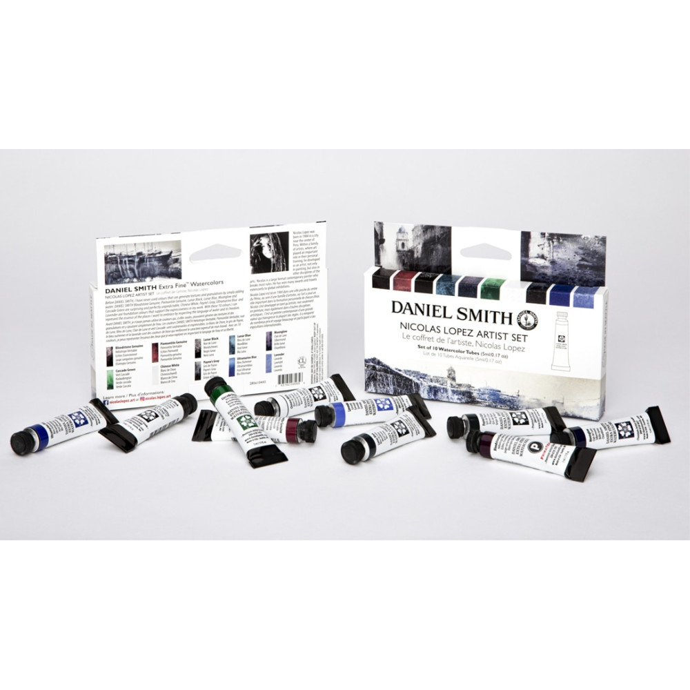 Set of Extra Fine Nicolas Lopez Artist Watercolor paints - Daniel Smith - 10 x 5 ml