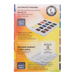 Set of Extra Fine Watercolor half pans paints + Bonus - Daniel Smith - 15 pcs.