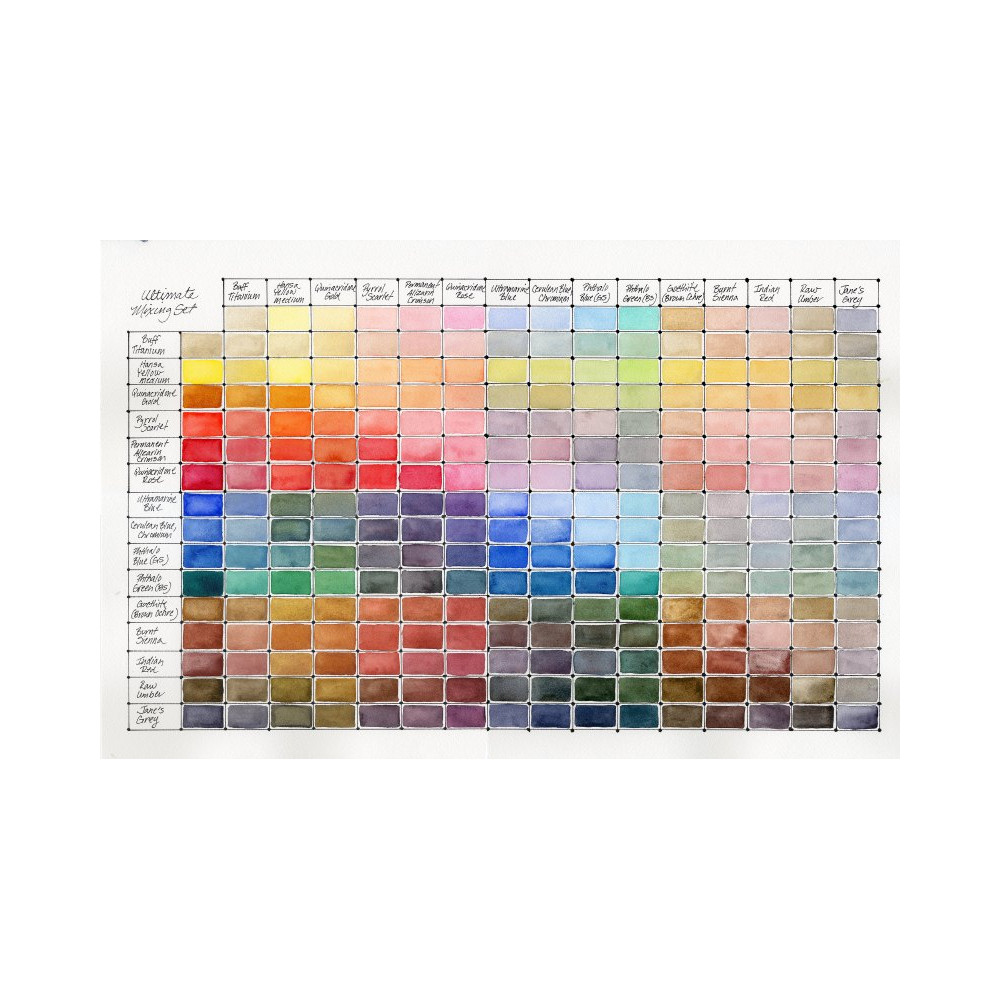 Set of Extra Fine Watercolor half pans paints + Bonus - Daniel Smith - 15 pcs.
