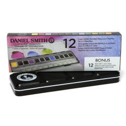 Set of Extra Fine Colors of Inspiration Watercolor half pans paints + Bonus - Daniel Smith - 12 pcs.