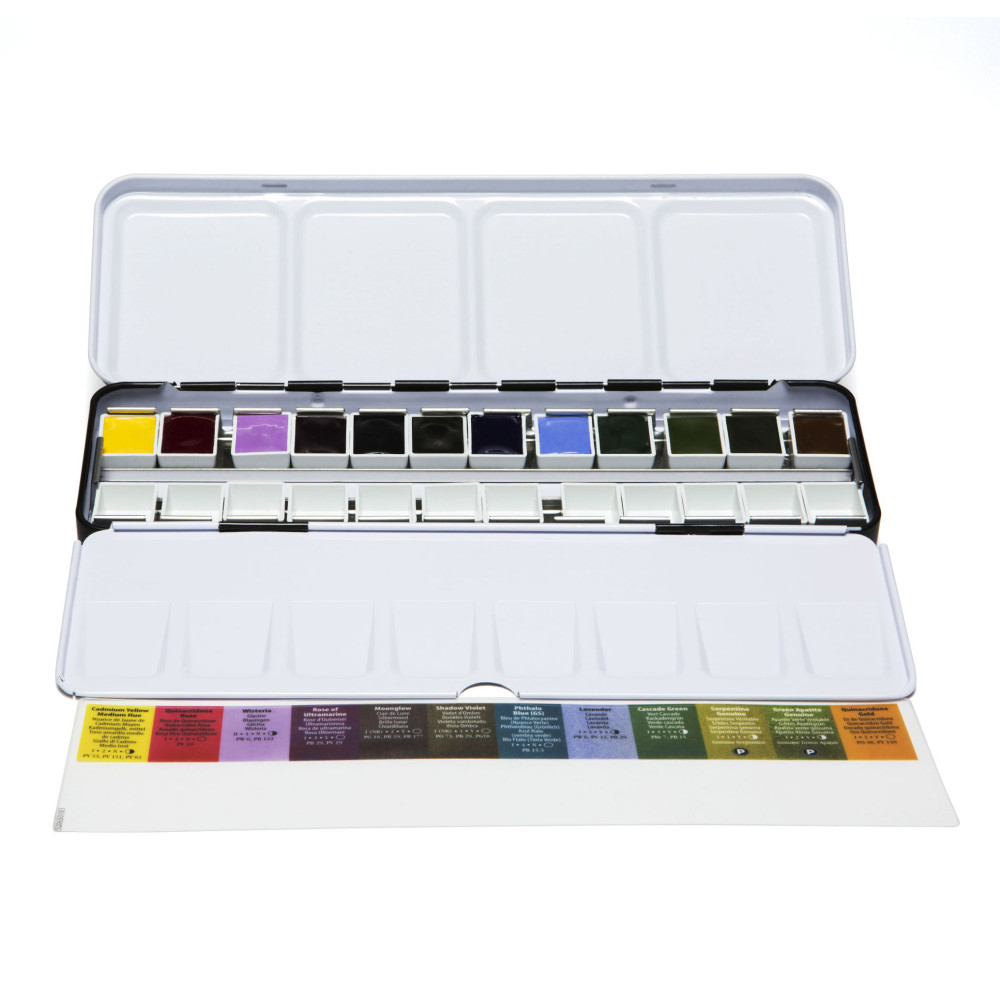 Set of Extra Fine Colors of Inspiration Watercolor half pans paints + Bonus - Daniel Smith - 12 pcs.