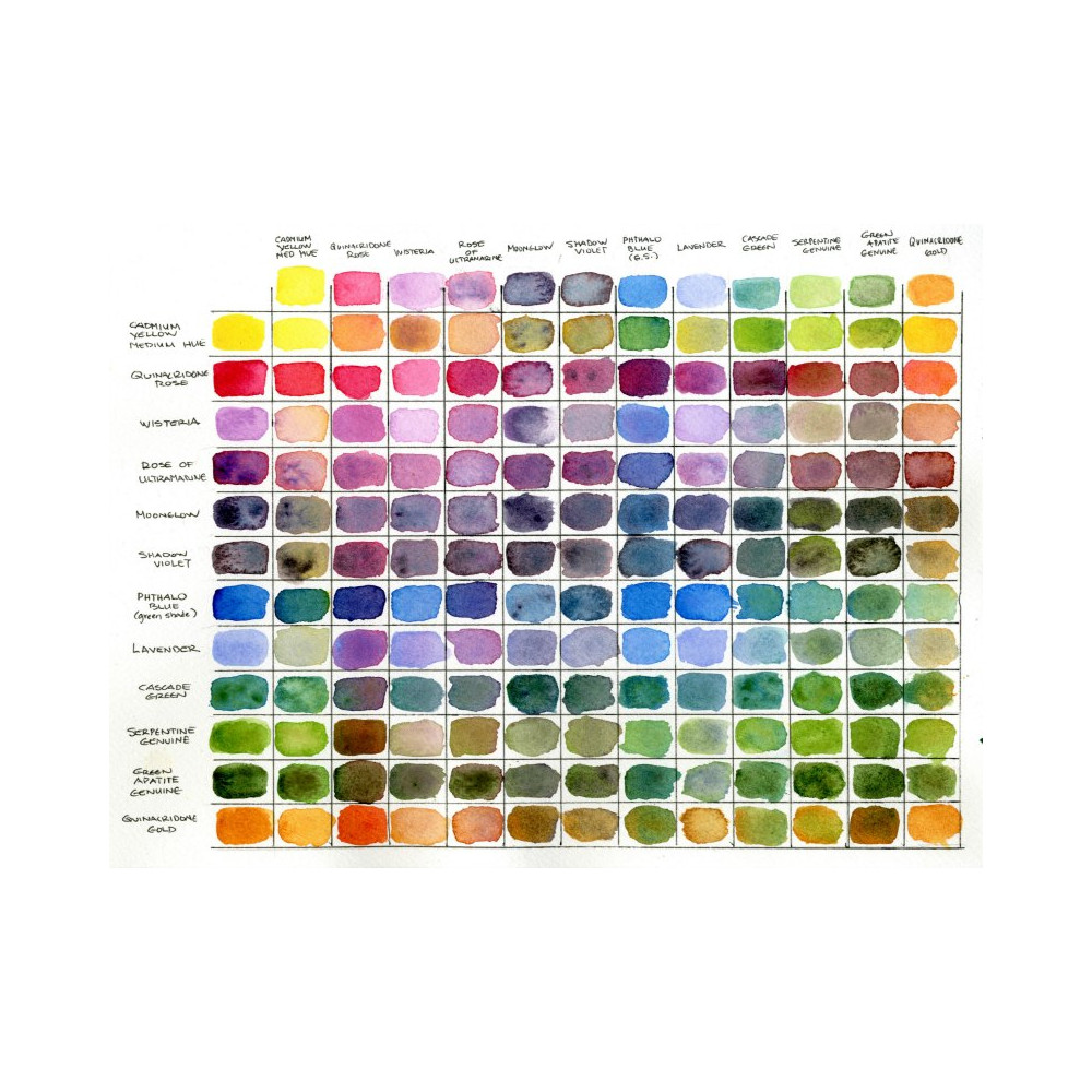 Set of Extra Fine Colors of Inspiration Watercolor half pans paints + Bonus - Daniel Smith - 12 pcs.