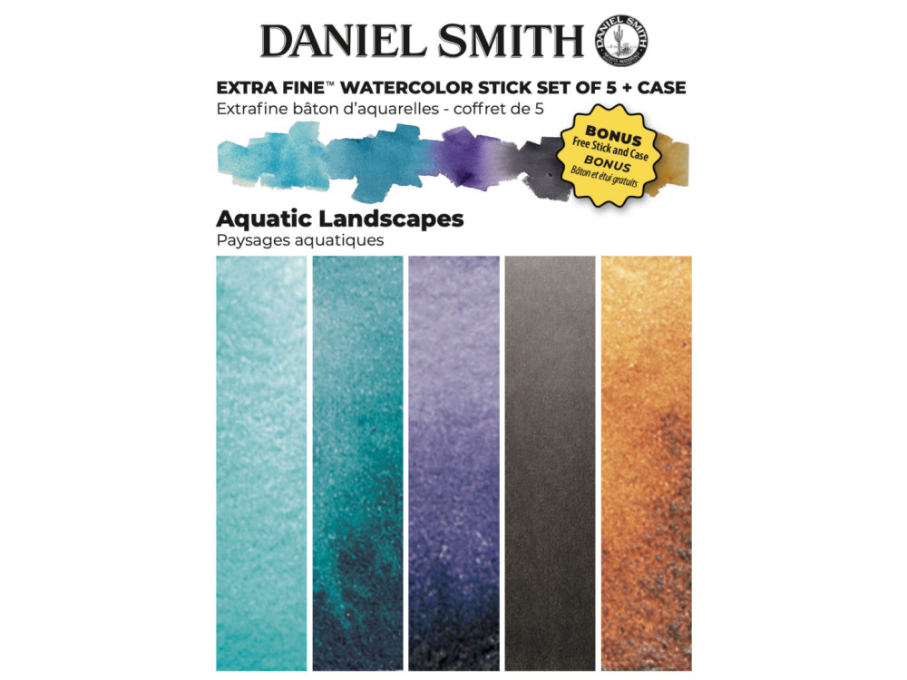Set of Extra Fine Aquatic Landscapes Watercolor stick paints - Daniel Smith - 5 pcs.