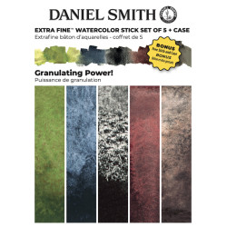 Zestaw akwareli Extra Fine Granulating Power w sztyfcie + Bonus - Daniel Smith - 5 szt.