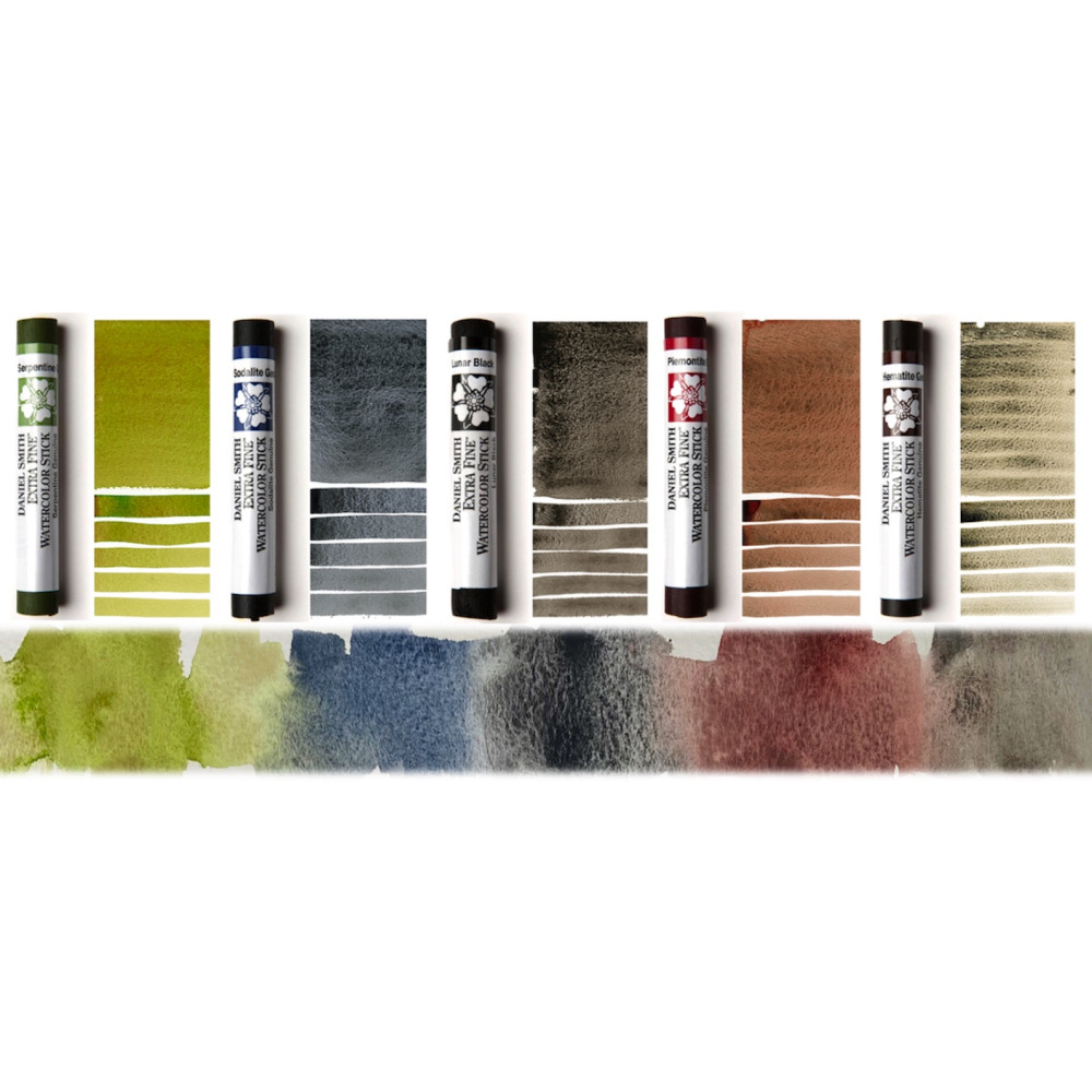 Set of Extra Fine Granulating Power Watercolor stick paints - Daniel Smith - 5 pcs.