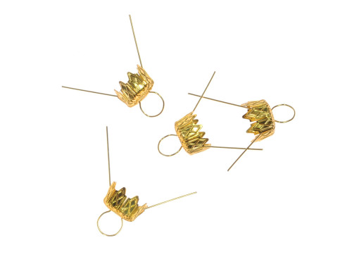 Bauble hanger - gold, 18 mm, 4 pcs.