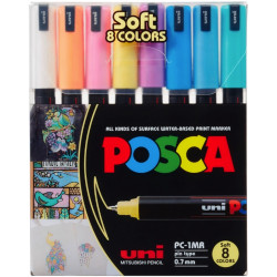 Zestaw markerów Posca Pastel Colors PC-1MR - Uni - 8 szt.