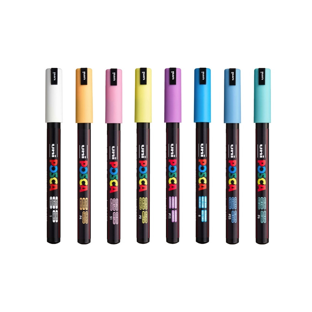Zestaw markerów Posca Pastel Colors PC-1MR - Uni - 8 szt.
