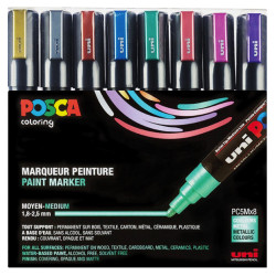 Zestaw markerów Posca Metallic Colors PC-5M - Uni - 8 szt.