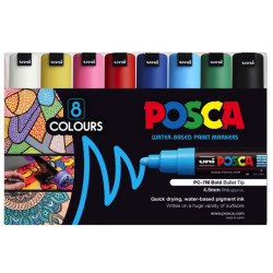 Set of Posca Paint PC-7M markers - Uni - 8 pcs.