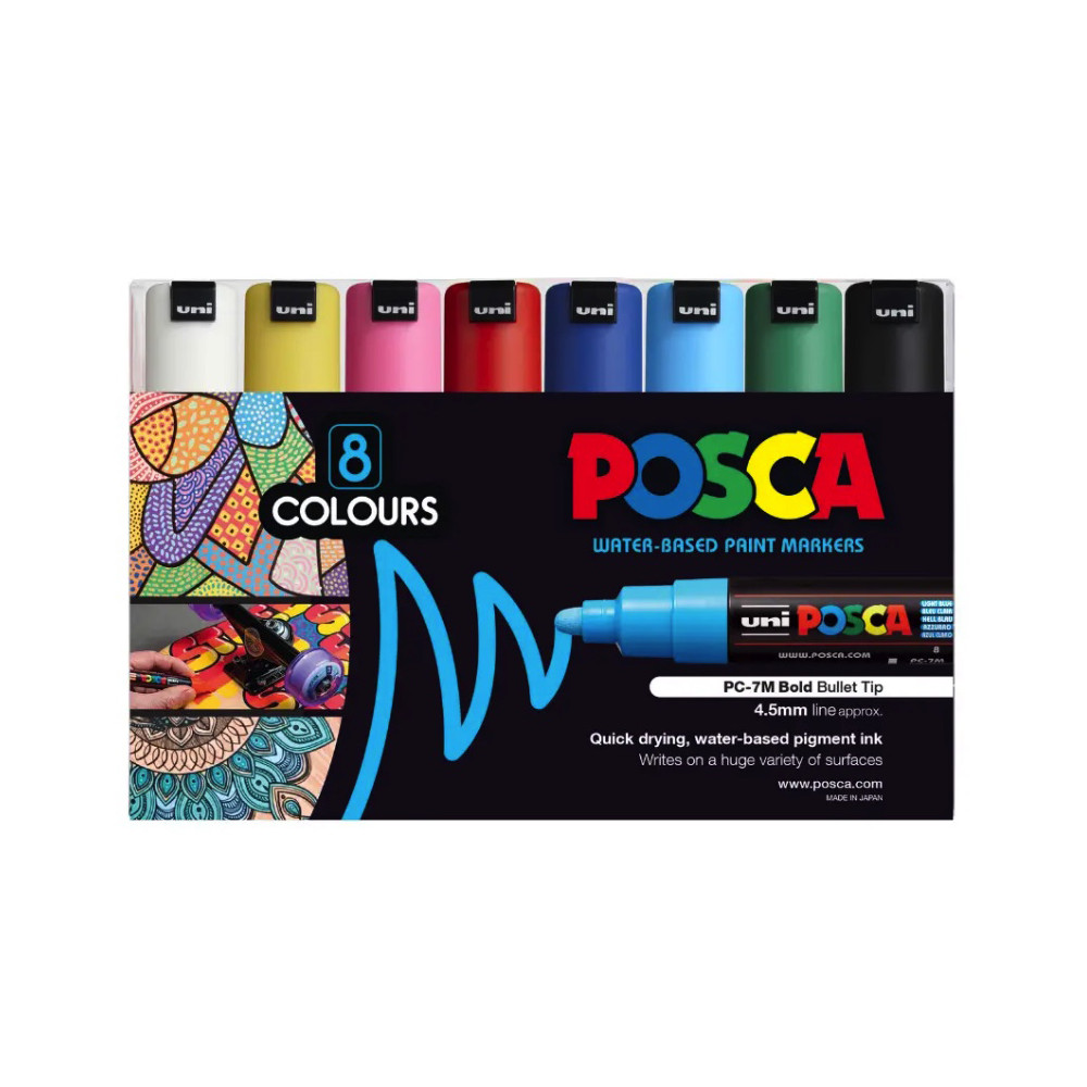 Zestaw markerów Posca PC-7M - Uni - 8 szt.