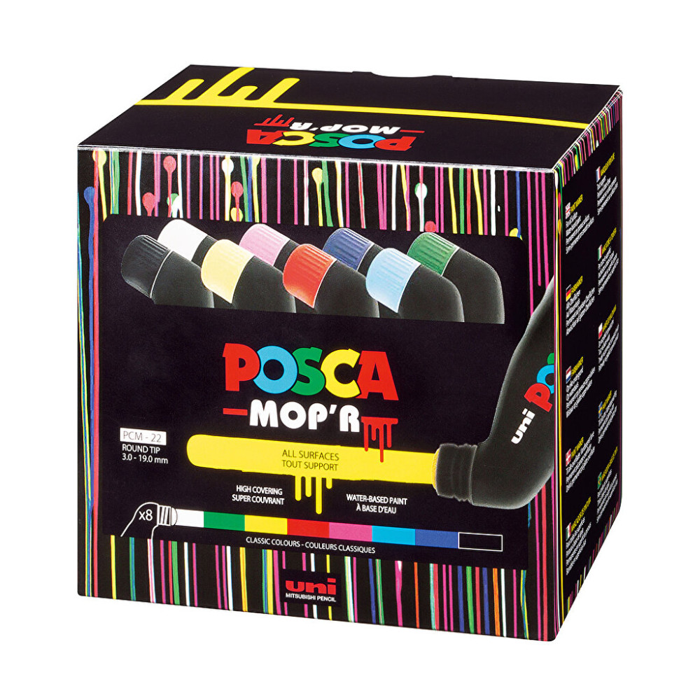 Set of Posca MOP'R PCM-22 markers - Uni - 8 pcs.