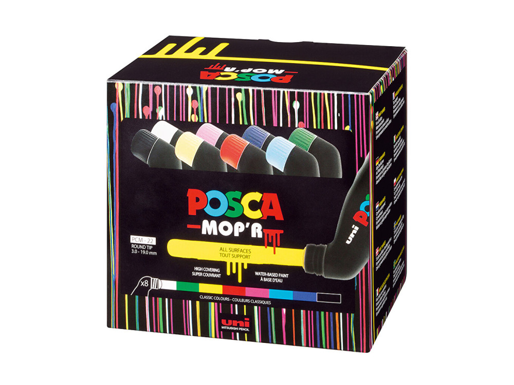 Set of Posca MOP'R PCM-22 markers - Uni - 8 pcs.