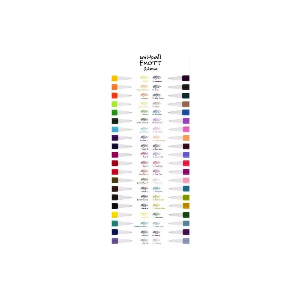 Set of Emott fineliners - Uni - 0,4 mm 40 pcs.