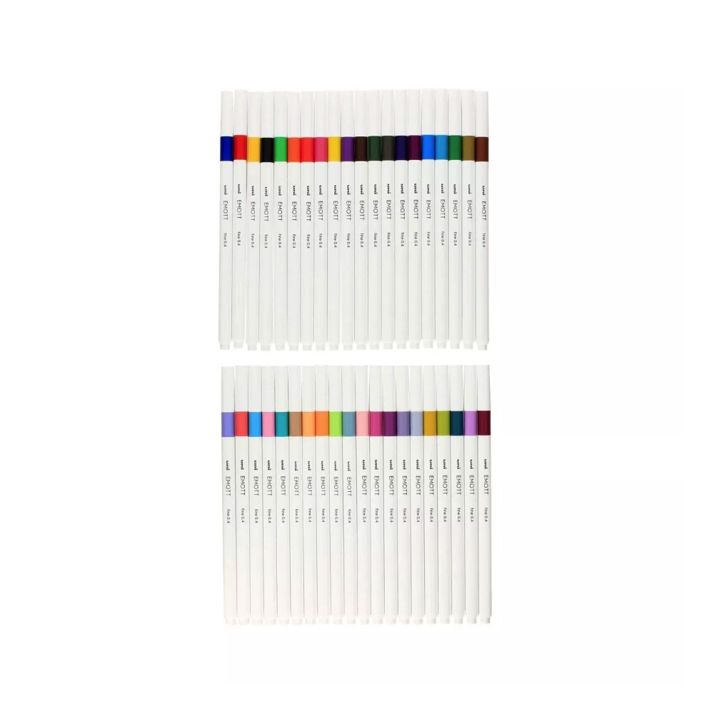 Set of Emott fineliners - Uni - 0,4 mm 40 pcs.