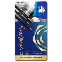 Set of sketching pencils - Astra - 12 pcs.