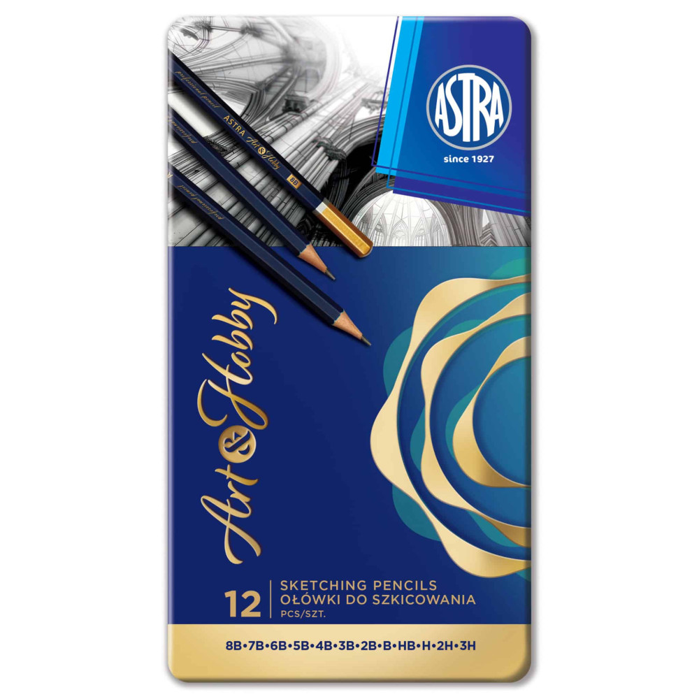 Set of sketching pencils - Astra - 12 pcs.