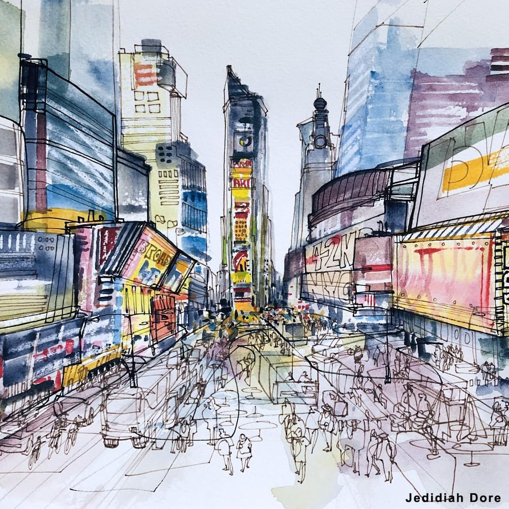 Zestaw farb akwarelowych w kostkach z pisakami - Derwent - 12 x 20 ml