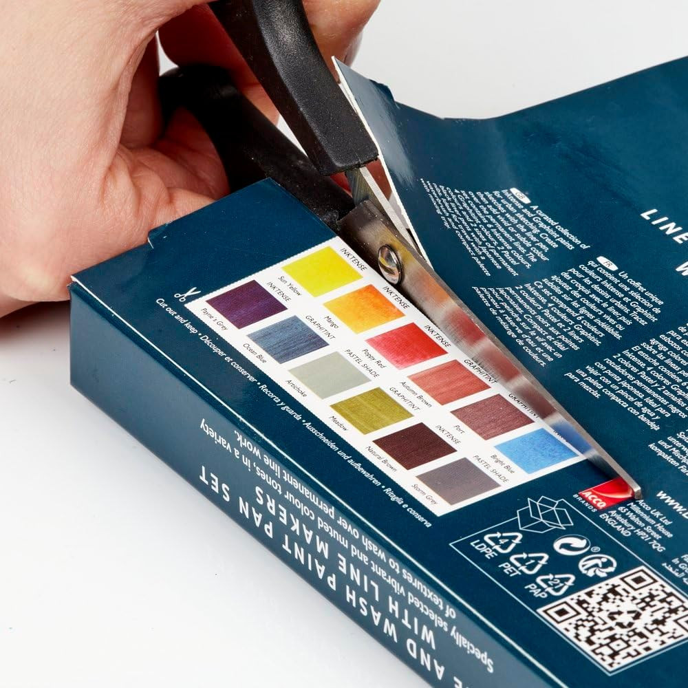 Watercolor Paint Pan Set - Derwent - 12 colors