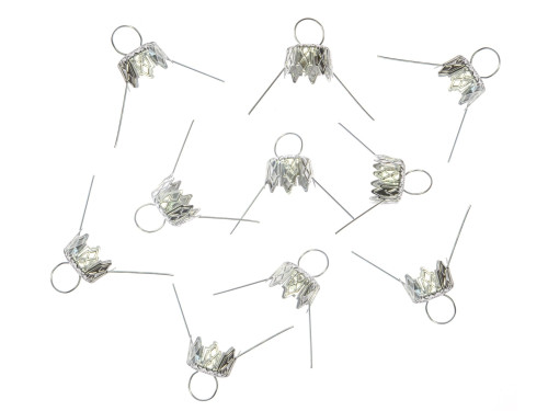 Bauble hanger - silver, 7 mm, 10 pcs.