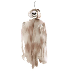 The hanging Halloween decoration Skeleton - grey 90 cm