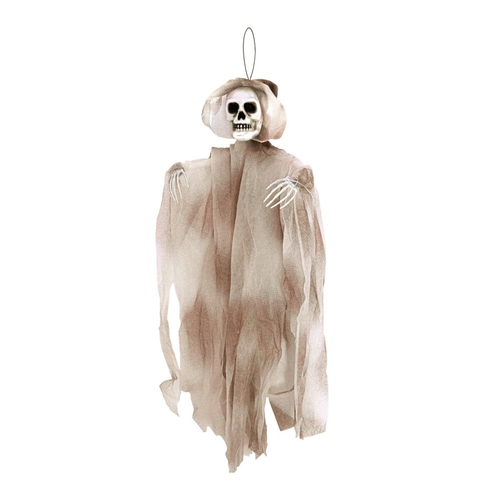 The hanging Halloween decoration Skeleton - grey 90 cm