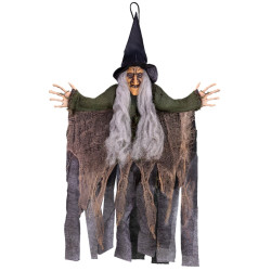Dekoracja halloweenowa wisząca Czarownica - 50 cm