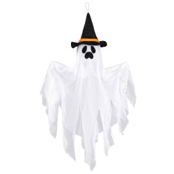 The hanging Halloween decoration Ghost with Hat - 50 cm