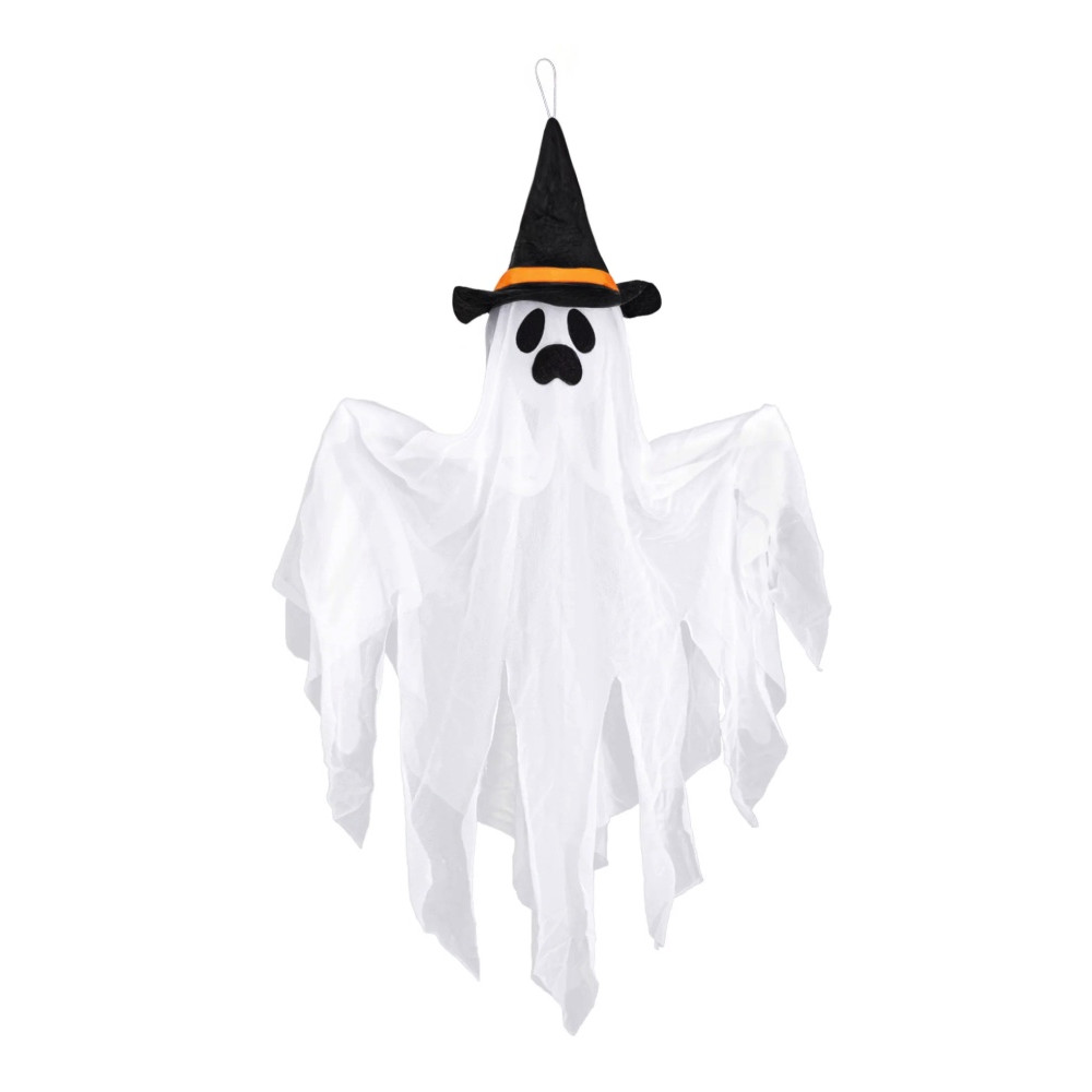 The hanging Halloween decoration Ghost with Hat - 50 cm