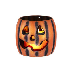 Lampion LED halloweenowy Dynia - pomarańczowy 5,5 cm