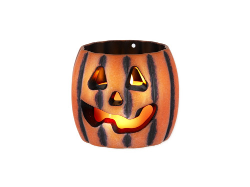 Lampion LED halloweenowy Dynia - pomarańczowy 5,5 cm