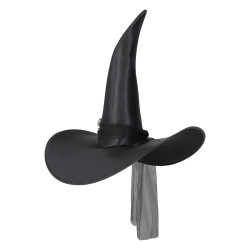 Halloween witch hat - black 60 x 50 cm