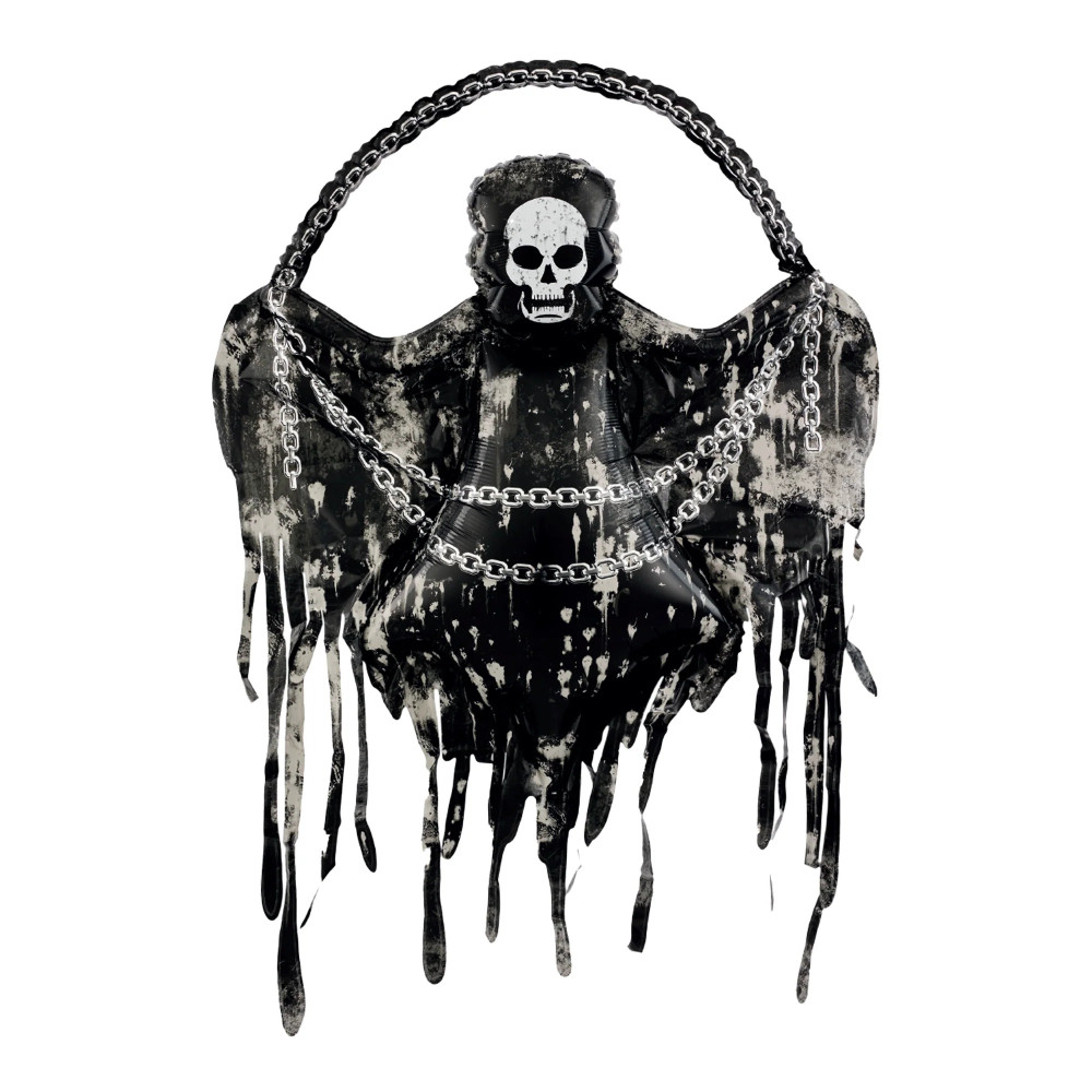 Halloweenowy balon foliowy Śmierć z łańcuchami - 118 x 150 cm
