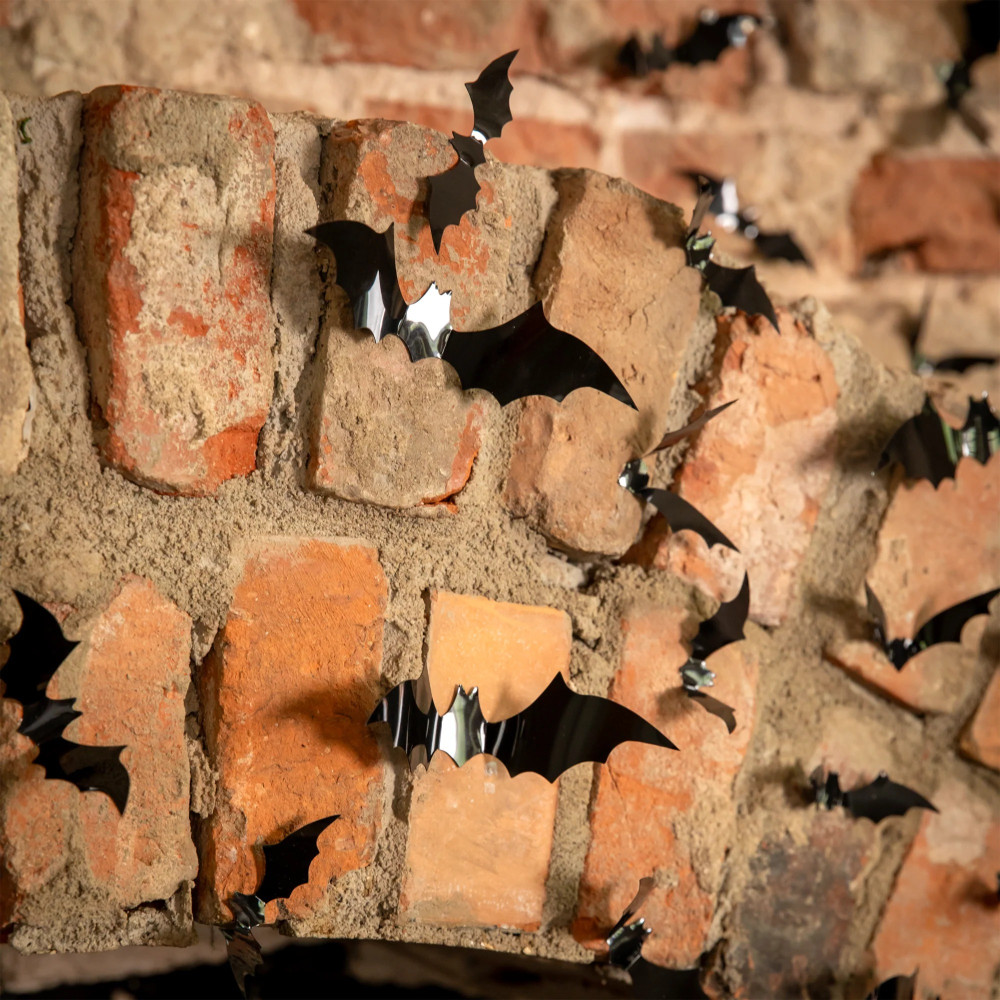 Halloween wall stickers 3D Bats - 60 pcs.