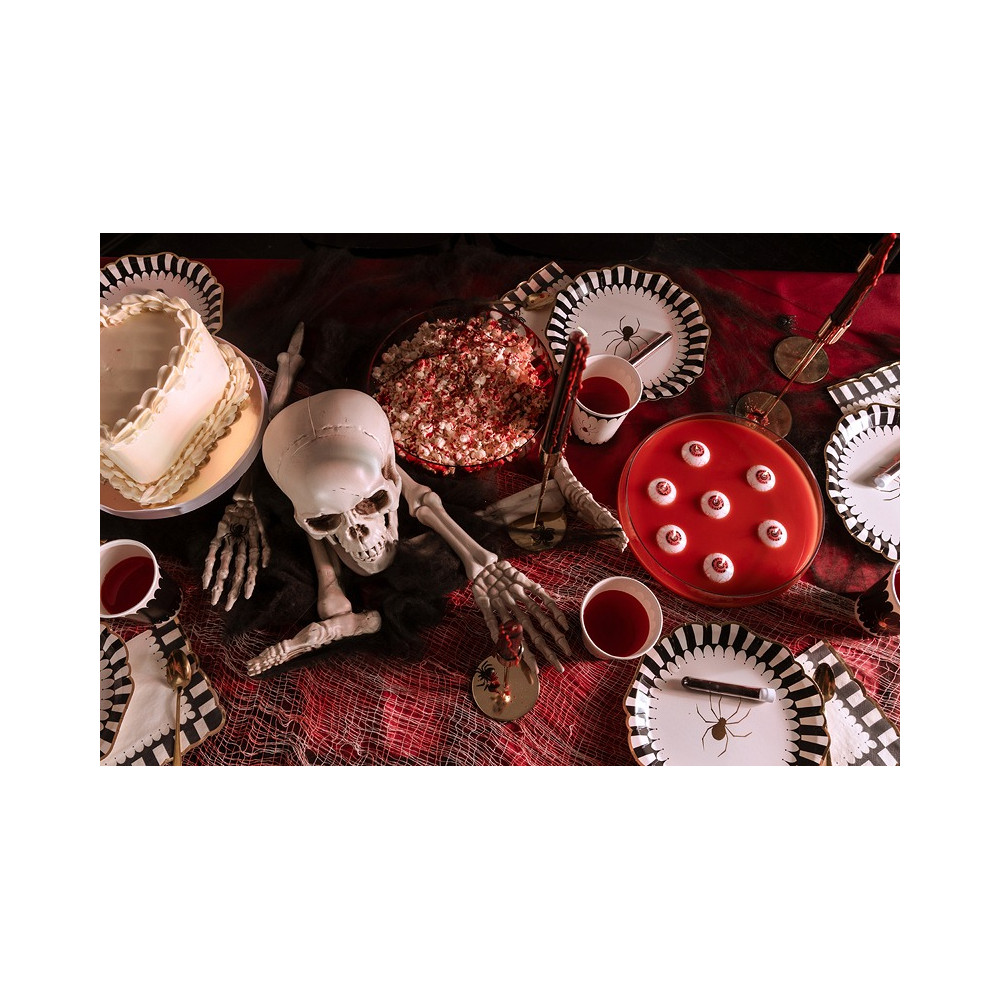 Halloween plates with a spider - 23 cm 6 pcs.
