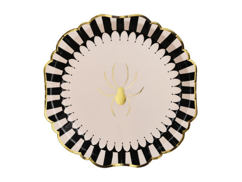 Halloween plates with a spider - 23 cm 6 pcs.