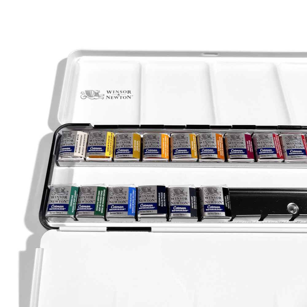 Cotman Watercolour Baroque half-pans set - Winsor & Newton x PaperConcept - 18 pcs.