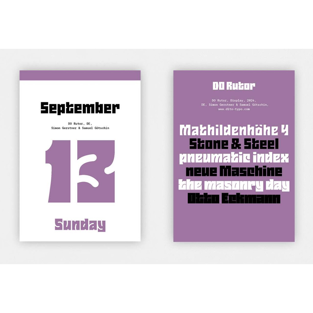 Typodarium calendar 2026